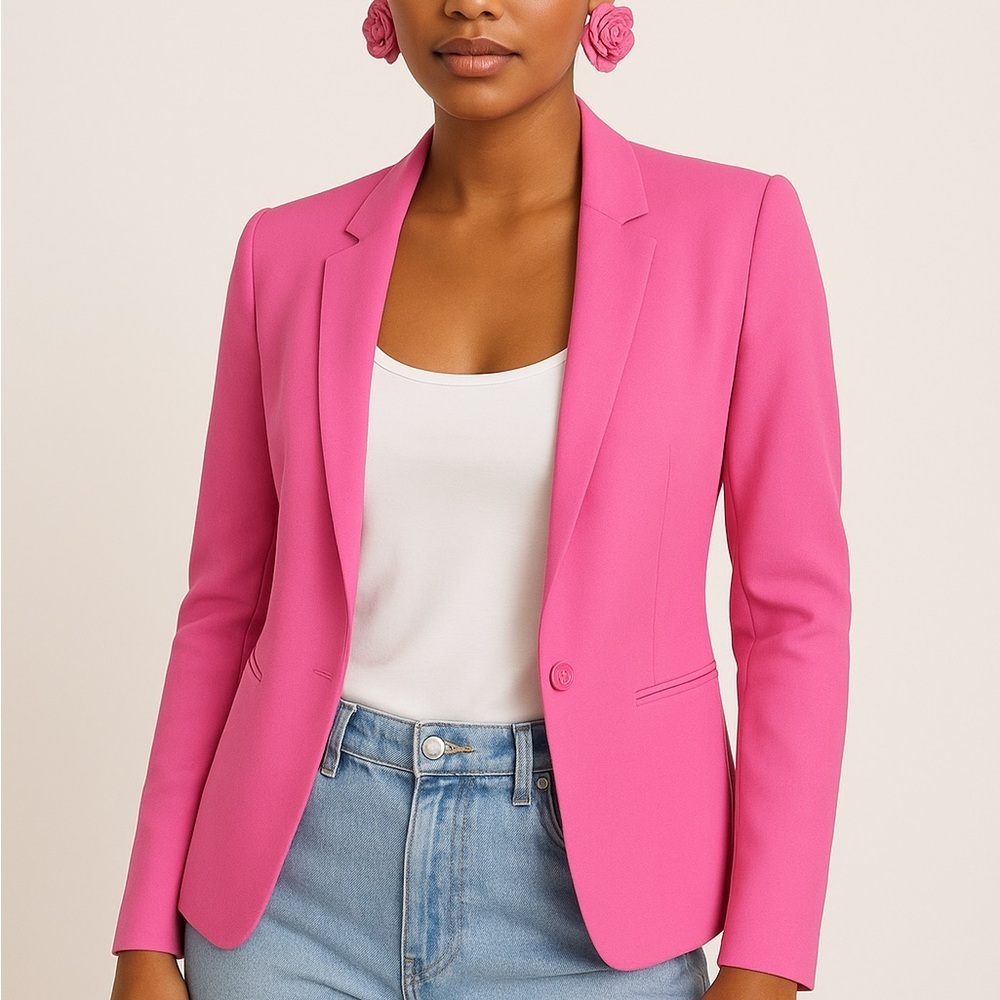 BCBGMAXAZRIA Classic Blazer Jacket Suit Large - Picture 2 of 12